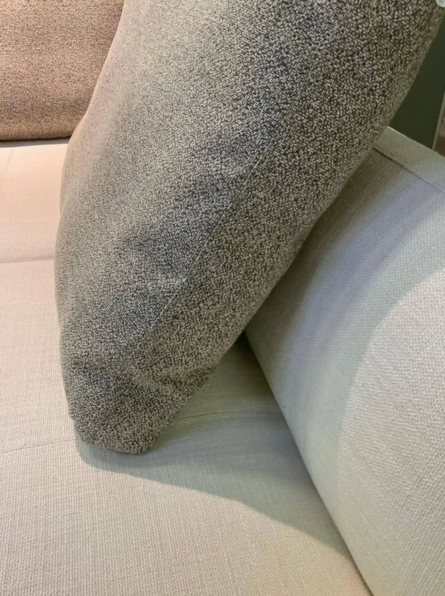 Sofaecke Prime Time Version B Stoff Bora Wool Kufen Aluminium Hochglanz mit Schwenkfunktion