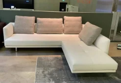 Sofaecke Prime Time Version B Stoff Bora Wool Kufen Aluminium Hochglanz mit Schwenkfunktion