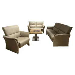 Sofagarnitur Himolla 9553 MB Föhr Superlastic Plus Federkern Bezug Leder Longlife Quarz