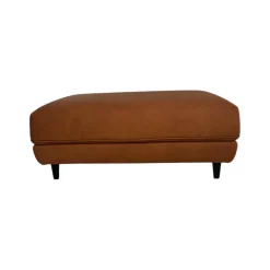 Sofahocker 1456 Leder Leonessa Almond Braun Gestell Metall Schwarz Pulverbeschichtet