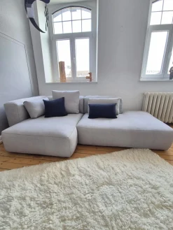 Sofakombination Mags Soft Stoff Ruskin Hellgrau 11 Inklusive Kissen