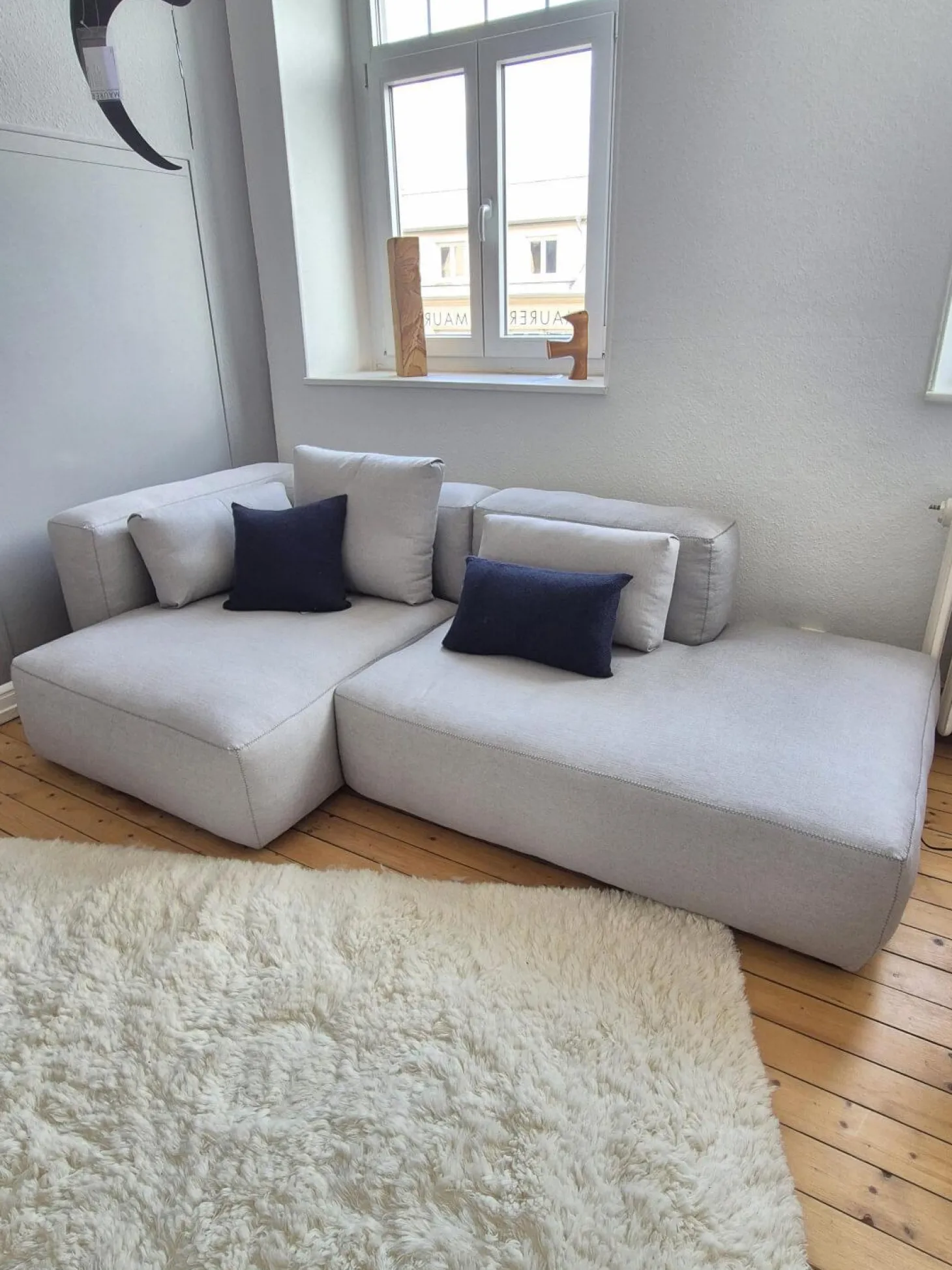 Sofakombination Mags Soft Stoff Ruskin Hellgrau 11 Inklusive Kissen