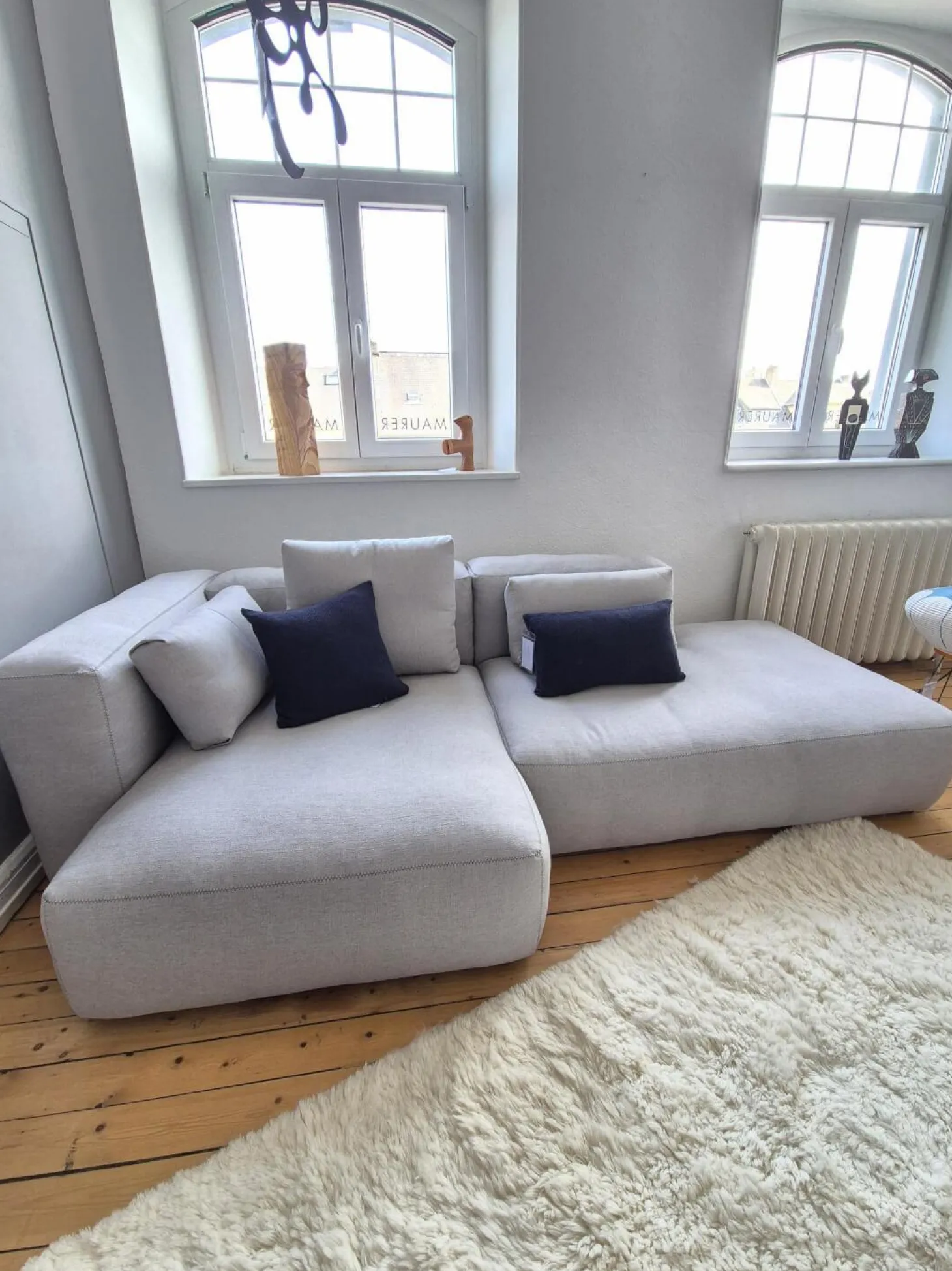 Sofakombination Mags Soft Stoff Ruskin Hellgrau 11 Inklusive Kissen