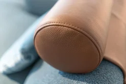 Sofakombination Marlo Stoff Juna Petrolblau U1523J Blau Fuß Schwarz Mit Rückenkissen 903