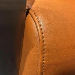 Solitärsessel Casa Leder Passion Hellbraun Gestell Edelstahl