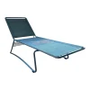 Sonnenliege Balcony Bespannung Batyline Eden Grünblau Meliert Gestell Edelstahl Rauchblau Pulverbeschichtet