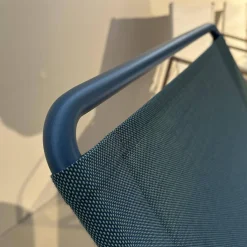 Sonnenliege Balcony Bespannung Batyline Eden Grünblau Meliert Gestell Edelstahl Rauchblau Pulverbeschichtet