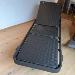 Sonnenliege Relax Auflage Stoffe Natte Grey Grau Gestell Tex light Grey Grau