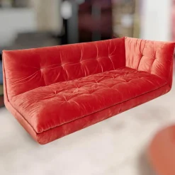 Soulmate Sofa 220/110 Stoff City Velvet Reloaded CA7832/063 Rot