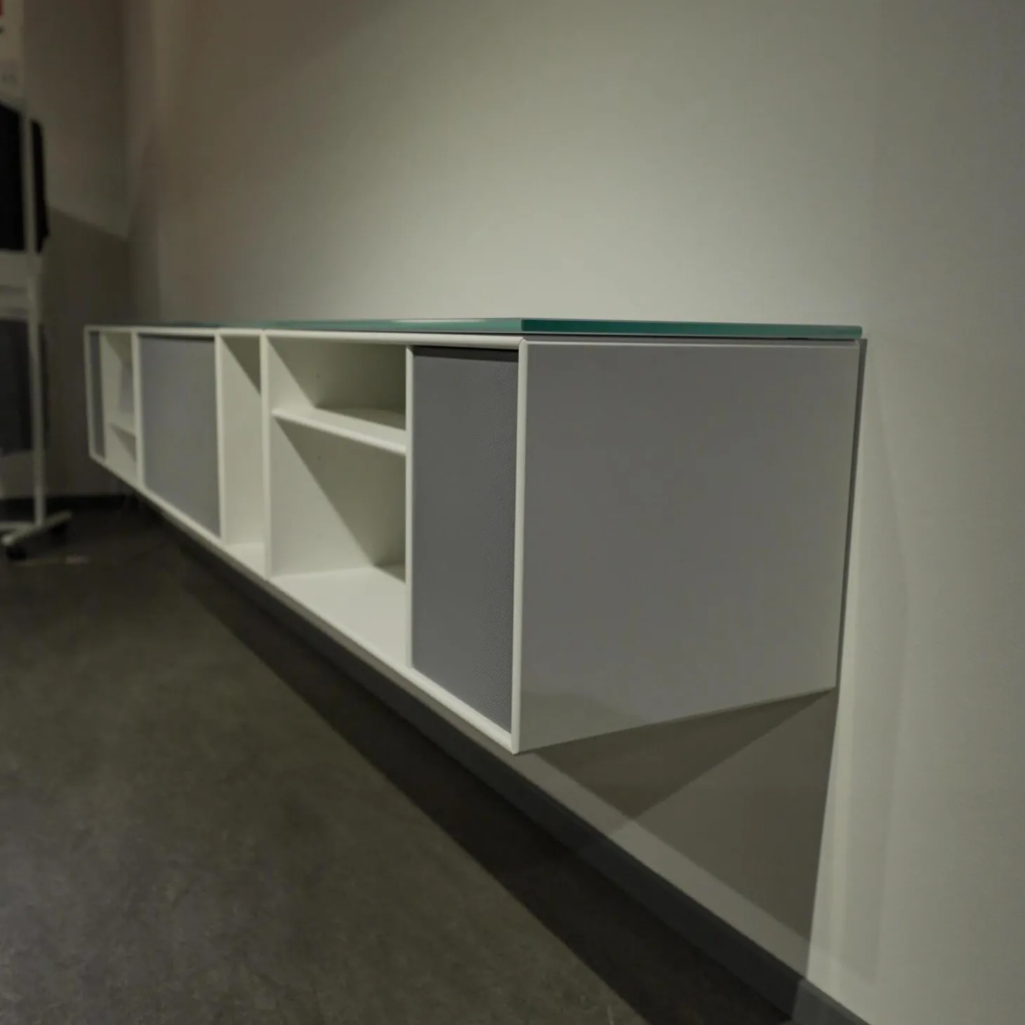 Sound Unit Lack Matt Weiß Frontfarbe Fjord Mit Abdeckplatte Glas