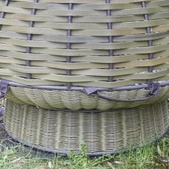 Standing Lounger Nestrest Outdoor Geflecht Olive 730 Grün Black Pepper 317 Grau Inklusive Base Drehbar Und Sitzkissen