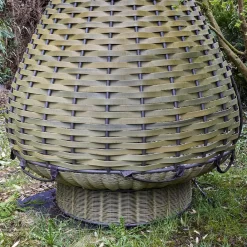 Standing Lounger Nestrest Outdoor Geflecht Olive 730 Grün Black Pepper 317 Grau Inklusive Base Drehbar Und Sitzkissen