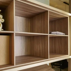 Stangensystem Atrio Alu Goldfarbig Holzdekor Wallnuss