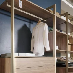 Stangensystem Atrio Alu Goldfarbig Holzdekor Wallnuss