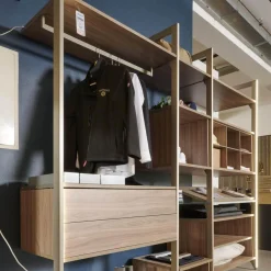 Stangensystem Atrio Alu Goldfarbig Holzdekor Wallnuss