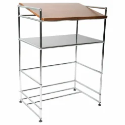 Stehpult USM Haller Mittelgrau Ablage Nussbaum