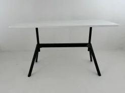 Stehtisch Level Tischplatte HPL Beschichtet Weiß mit Zargengestell