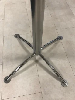 Stehtisch Modell 3598+3405 Buche Dekor Gestell Verchromt