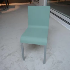 Stuhl 03 Sitzschalenfarbe Mint Untergestell Pulverbeschichtet Silber Glatt