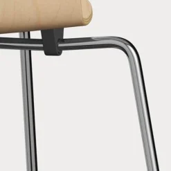 Stuhl Ameise Ahorn Furniert Gestell Chrom