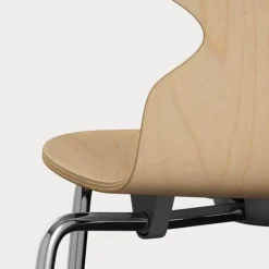 Stuhl Ameise Ahorn Furniert Gestell Chrom