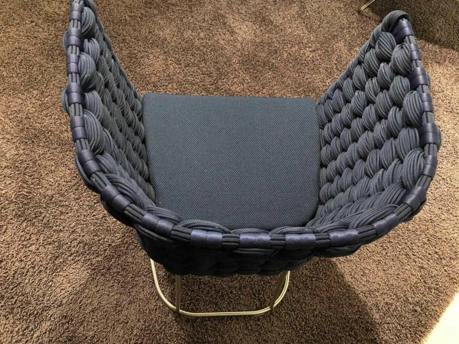 Stuhl Ami Bezug Rope Blau Geflochten Indoor Outdoor