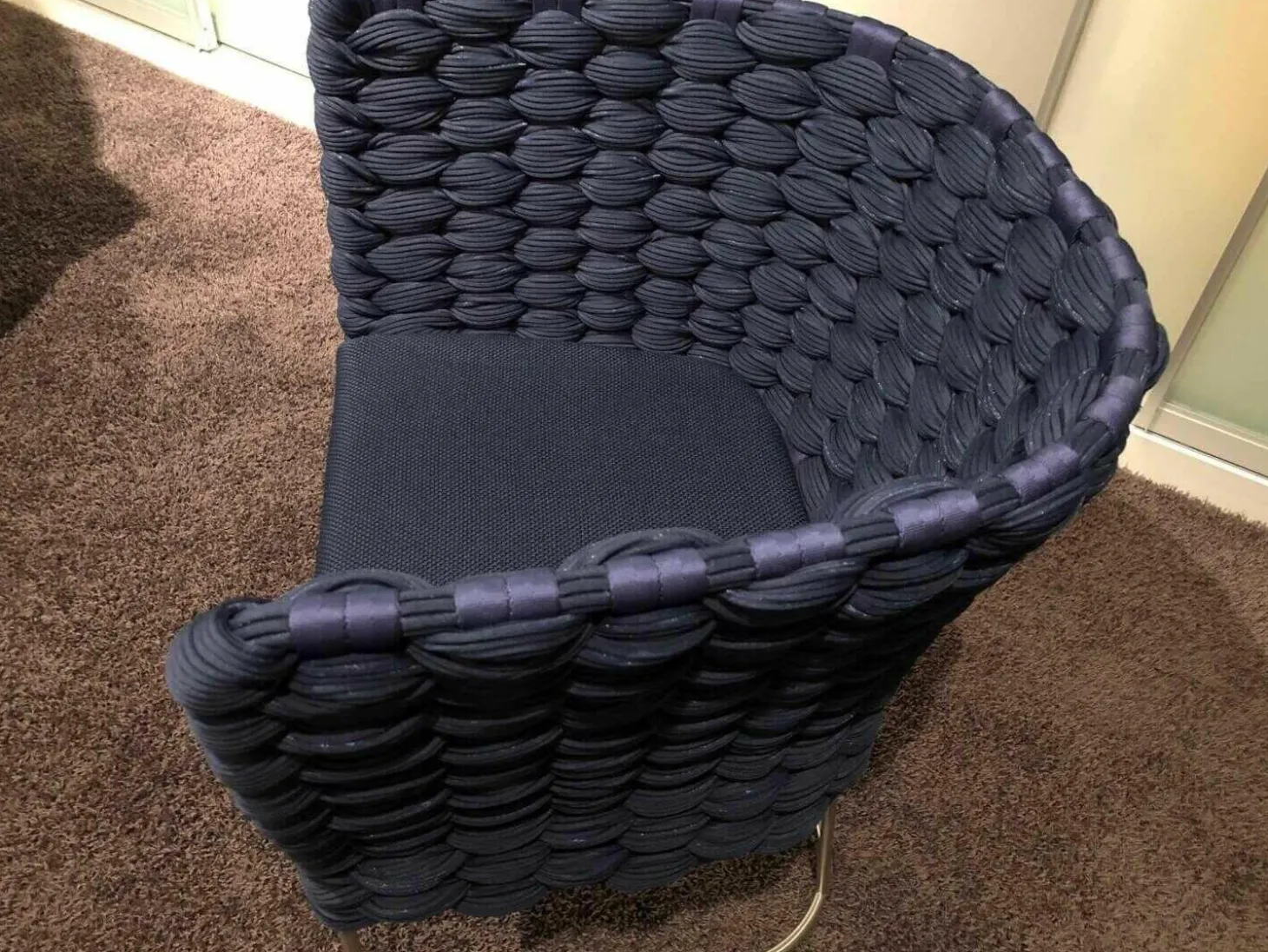 Stuhl Ami Bezug Rope Blau Geflochten Indoor Outdoor