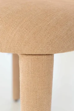 Stuhl Babi Stoff TDC139 Cassiopea Braun Rosa Abziehbar Füsse mit Stoff bezogen