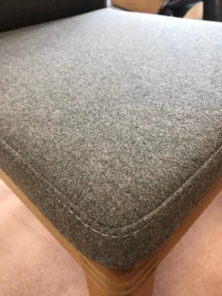 Stuhl CASA-SONO Kernbuche Massiv Geölt Stoff Wollfitz 3701 Schoko Braun