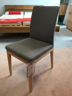 Stuhl CASA-SONO Kernbuche Massiv Geölt Stoff Wollfitz 3701 Schoko Braun