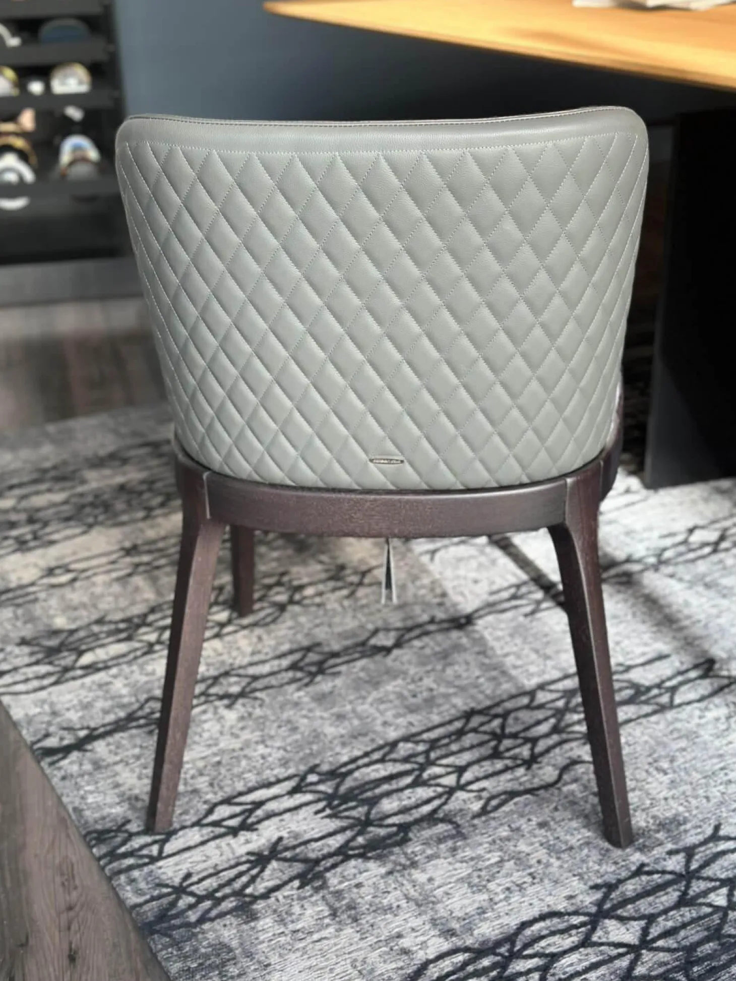 Stuhl Cattelan Italia Magda Couture Leder Smoke 952 Grau