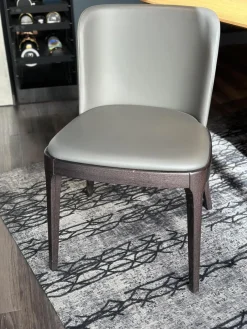 Stuhl Cattelan Italia Magda Couture Leder Smoke 952 Grau