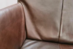 Stuhl Chaplin Flex Leder Rancho Sienna Braun Gestell Büro Metall Schwarz Mit Rollen