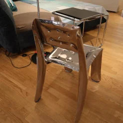 Stuhl Chippensteel Rostfreier Stahl Polished Poliert Silber