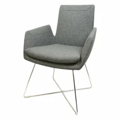 Stuhl Cordia Stoff 95 9654 Melange Metalluntergestell Verchromt