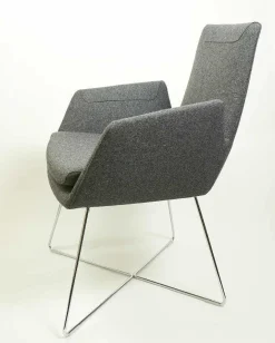 Stuhl Cordia Stoff 95 9654 Melange Metalluntergestell Verchromt