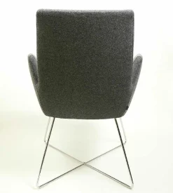 Stuhl Cordia Stoff 95 9654 Melange Metalluntergestell Verchromt