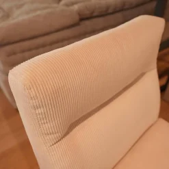 Stuhl D Fine Bezug Stoff Lisboa 05 Creme Rosa Kufengestell Struktur Schwarz