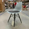 Stuhl DSW Eames Plastic Side Chair Dunkelgrau Eisgrau mit Sitzpolster