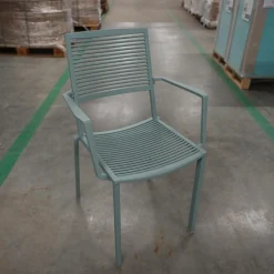 Stuhl Easy Outdoor Aluminium Pulverbeschichtet Pastellblau