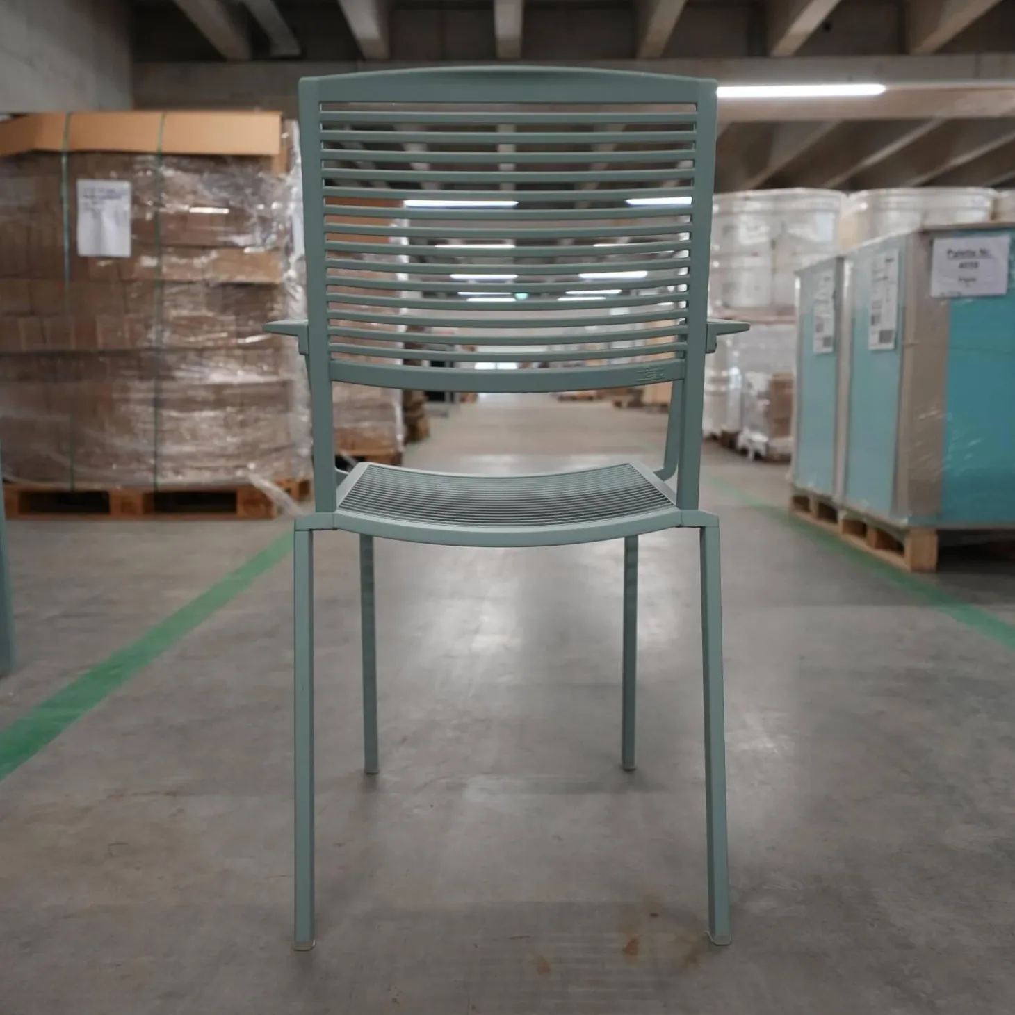 Stuhl Easy Outdoor Aluminium Pulverbeschichtet Pastellblau