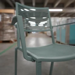 Stuhl Easy Outdoor Aluminium Pulverbeschichtet Pastellblau