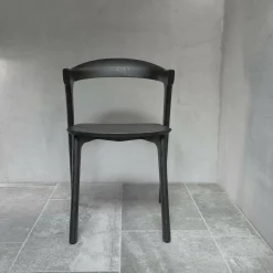 Stuhl Eiche Bok 51491 Schwarz Gebürstetes Massivholz
