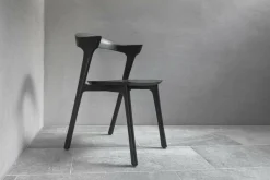 Stuhl Eiche Bok 51491 Schwarz Gebürstetes Massivholz