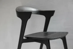 Stuhl Eiche Bok 51491 Schwarz Gebürstetes Massivholz