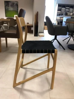 Stuhl Fawn Eiche Massiv Baumwollgewebe Schwarz