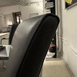 Stuhl Freischwinger Paco Leder Schwarz Nappa