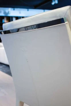 Stuhl Fritzgerald Bezug Leder Creme