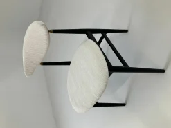 Stuhl Gent Stoff Chenille 01 Wollweiß Beine Black Stained Ash Schwarz