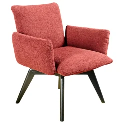 Stuhl Heaven Dining XL Stoff Lucie BW1788-111 Rot Holzuntergestell